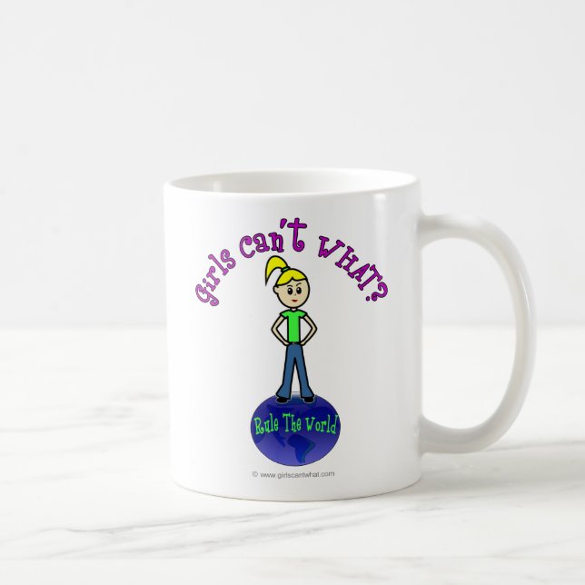 Blonde Herrschaft in der Welt Tasse (Rechts)