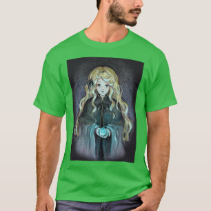 Blonde Hexe mit glühendem Kristall T-Shirt