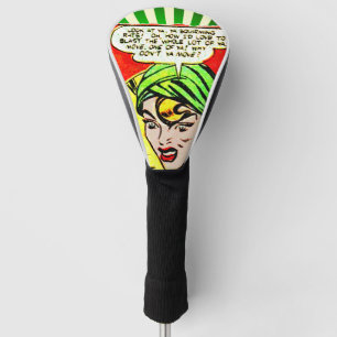 Blonde in einem grünen Turban Golden Age Comic Pan Golf Headcover
