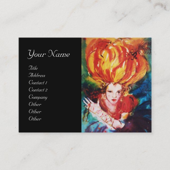 BLONDE IN RED Beauty ,Makeup, Friseur Visitenkarte (Vorderseite)