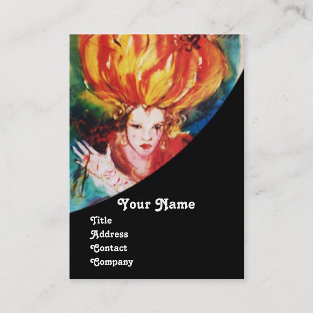 BLONDE IN RED Monogram Beauty ,Makeup, Friseur Visitenkarte (Vorderseite)