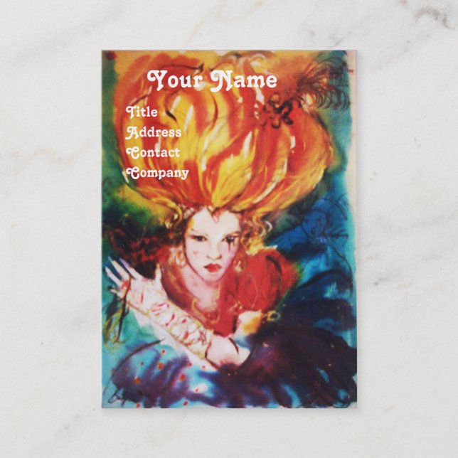 BLONDE IN RED Monogram Beauty ,Makeup, Friseur Visitenkarte (Vorderseite)