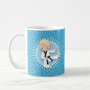Blonde Karate Boy Judo Martial Arts Kaffeetasse