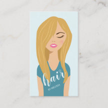 Blonde Langhaar Frau Haarstylistin Friseurin