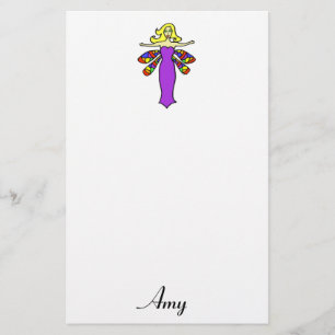 Blonde Libellen-Fee Briefpapier