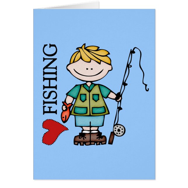 Blonde Liebe-Fischerei des Jungen-I (Vorne)