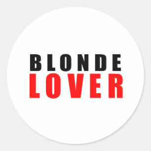 Blonde Liebhaber Runder Aufkleber