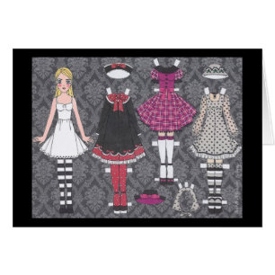 Blonde Lolita Papierpuppen-leere Karte