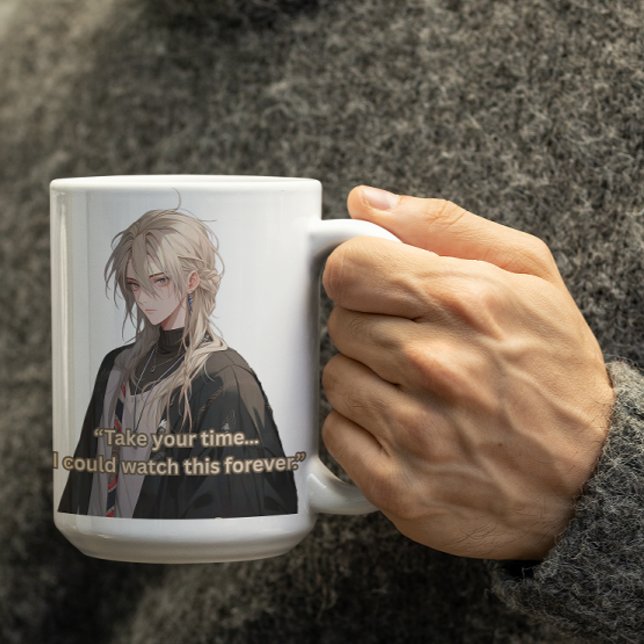 Blonde Long Hair Hübsch Anime Typ Kaffeetasse (Von Creator hochgeladen)