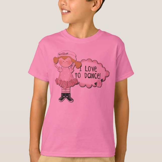 Blonde Mädchen-Tänzer-T-Shirts und Geschenke T-Shirt (Vorderseite)