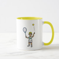Blonde Male Tennis Player Tasse