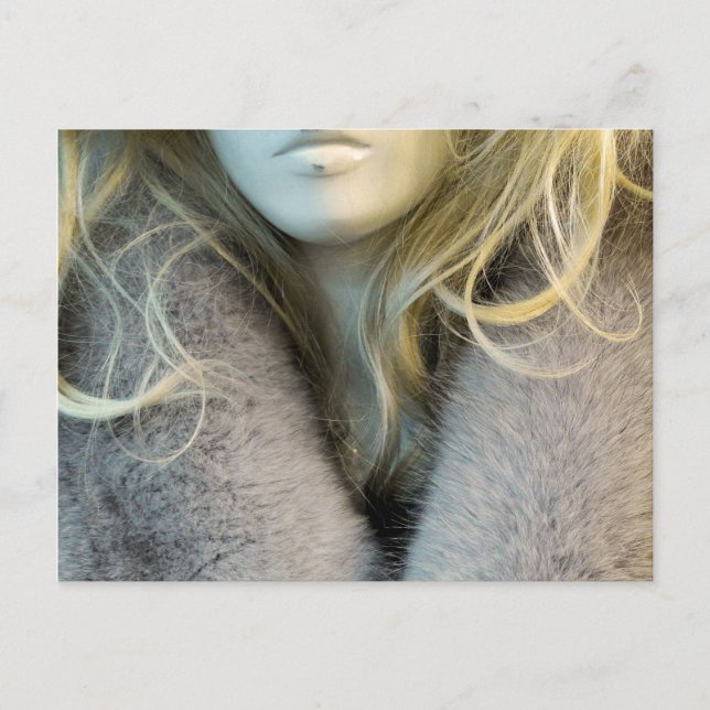Blonde Mannequin Postkarte (Vorderseite)
