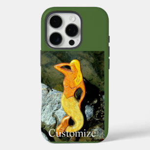blonde Meerjungfrau auf Ausguck iPhone 16 Pro Hülle