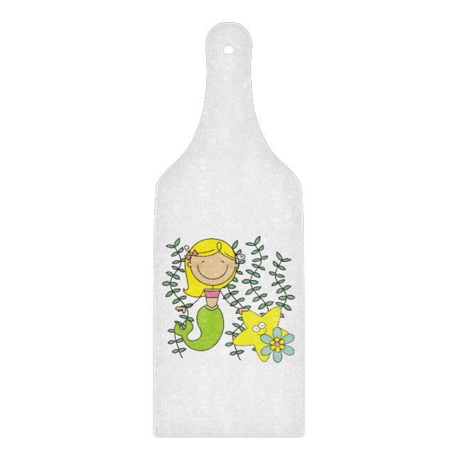 Blonde Meerjungfrau Schneidebrett (Vorderseite)