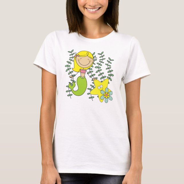 Blonde Meerjungfrau T-Shirt (Vorderseite)