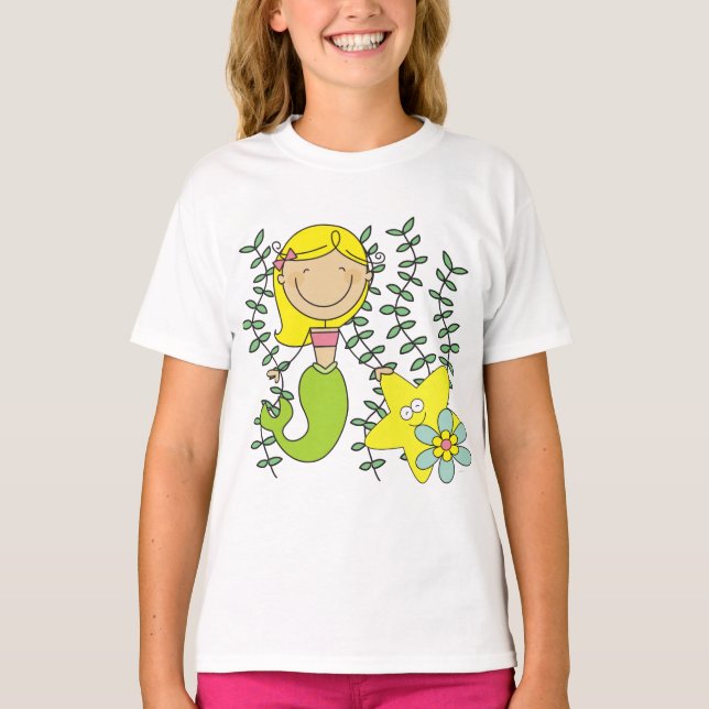 Blonde Meerjungfrau T-Shirt (Vorderseite)