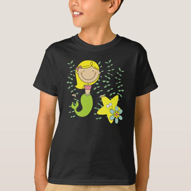 Blonde Meerjungfrau T-Shirt (Vorderseite)