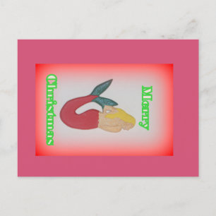 blonde Meerjungfrau Weihnachten Postkarte