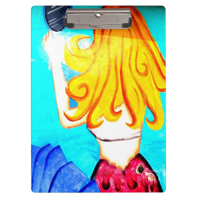 blonde Meerjungfrau-Zwischenwand Klemmbrett (Vorderseite)