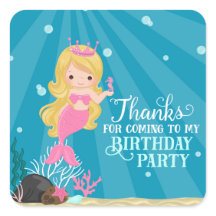 Blonde Mermaid Birthday