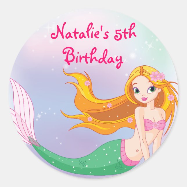 Blonde Mermaid Fvor Bag Sticker (Vorderseite)