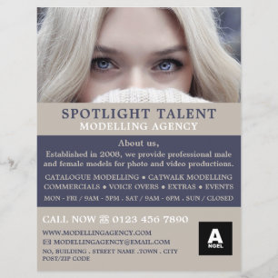 Blonde-Modell, Modellierungsagentur, Modell-Agent Flyer