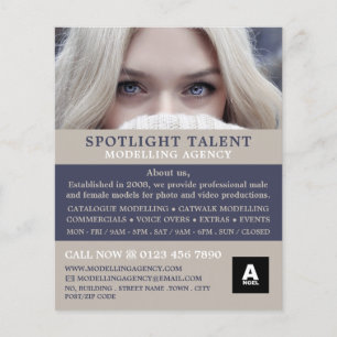 Blonde-Modell, Modellierungsagentur, Modell-Agent Flyer