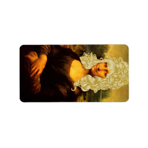 Blonde Mona Lisa Adressaufkleber