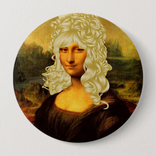Blonde Mona Lisa Button