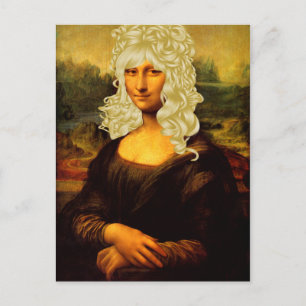 Blonde Mona Lisa Postkarte