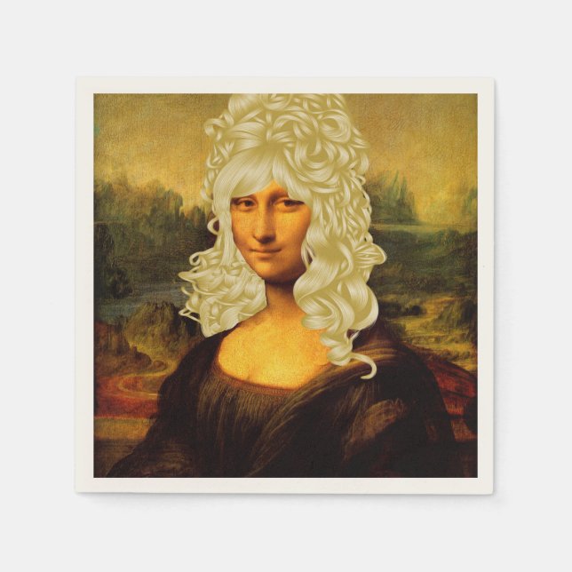 Blonde Mona Lisa Serviette (Vorderseite)