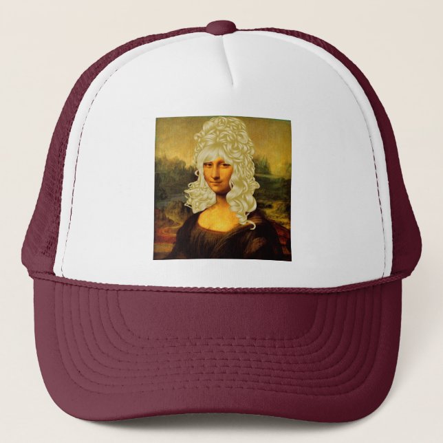 Blonde Mona Lisa Truckerkappe (Vorderseite)