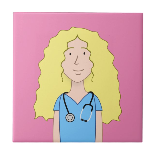 Blonde Nurse Fliese (Vorderseite)