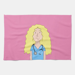 Blonde Nurse Geschirrtuch