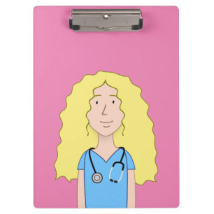 Blonde Nurse Klemmbrett