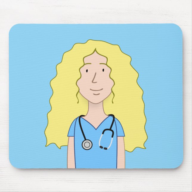 Blonde Nurse Mousepad (Vorne)