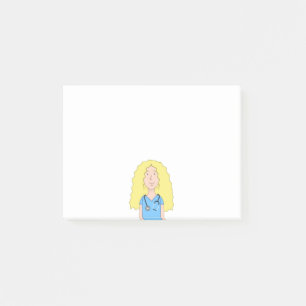 Blonde Nurse Post-it Klebezettel
