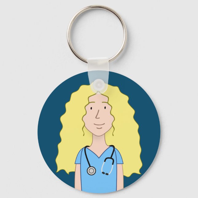 Blonde Nurse Schlüsselanhänger (Vorderseite)
