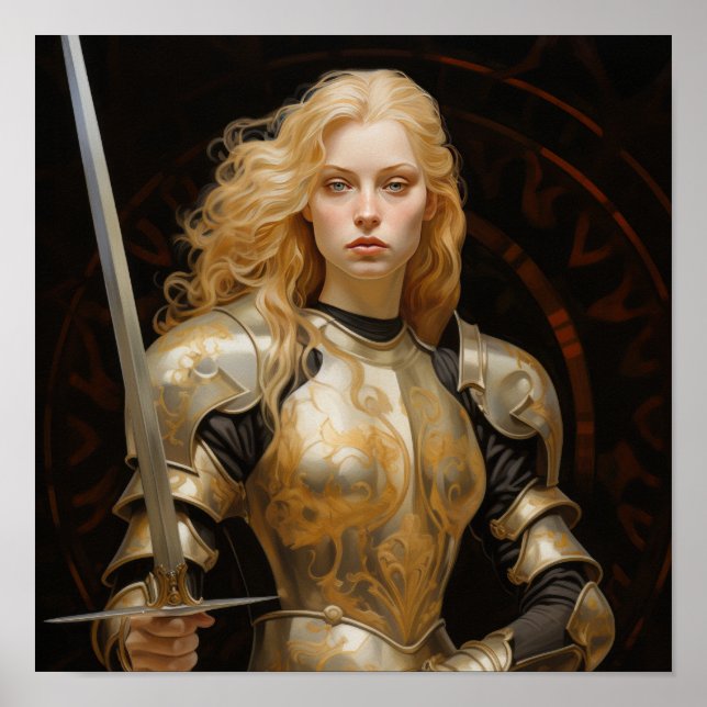 Blonde Paladin Poster - Göttlicher Krieger Jean of (Vorne)
