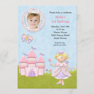 Blonde Party Einladung Prinzessin-Birthday