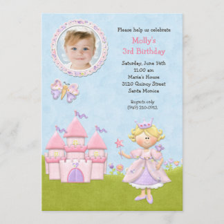 Blonde Party Einladung Prinzessin-Birthday