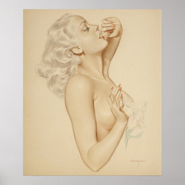 Blonde Pin-Up Poster (Vorne)