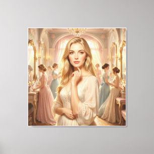 Blonde Pracht: Eine Vintage-Geschichte Leinwanddruck