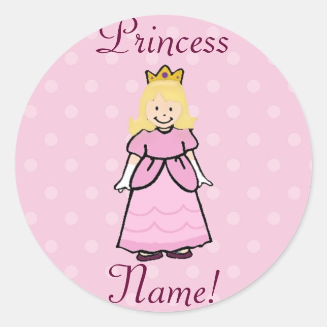 Blonde Princess Stickers (Vorderseite)