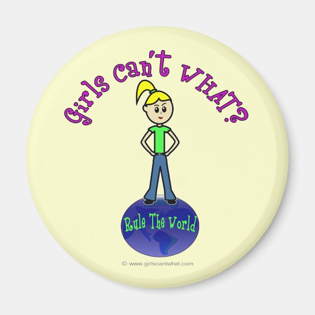 Blonde regiert die Welt Magnet (Vorne)