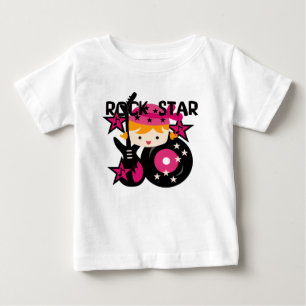 Blonde Rockstar Mädchen Baby ärmelloses Kleid T-shirt