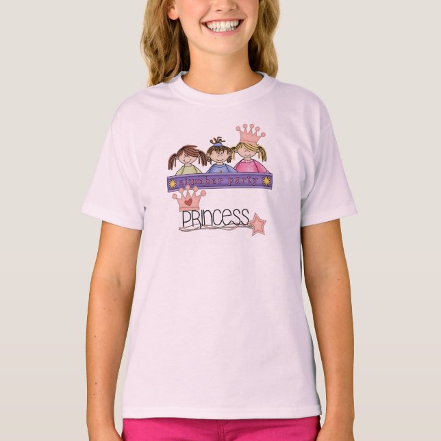 Blonde Schlummer-Party-Prinzessin T-Shirt (Vorderseite)
