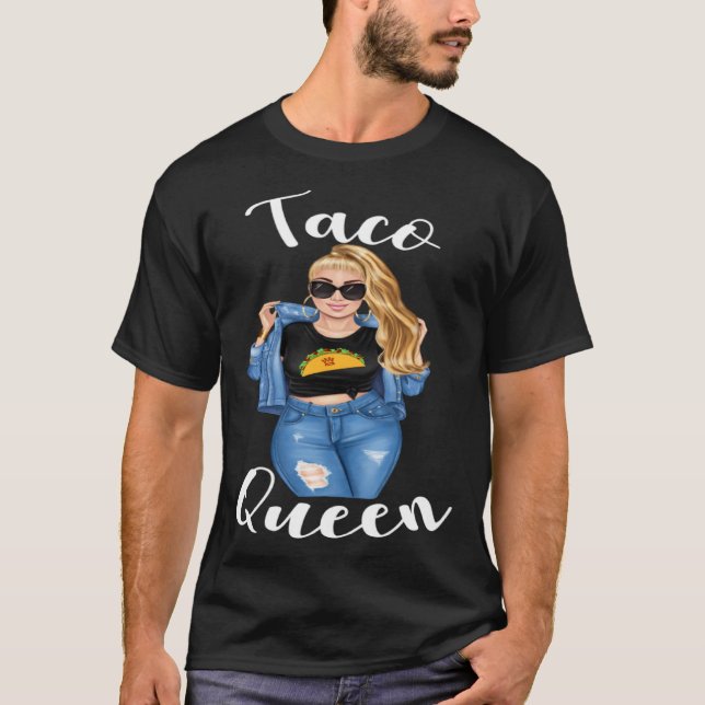 Blonde Taco Queen Cinco De Mayo 5  Womens Women T-Shirt (Vorderseite)