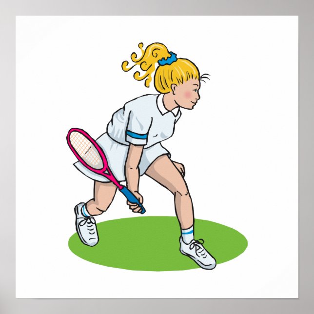 Blonde Tennis Girl Poster (Vorne)