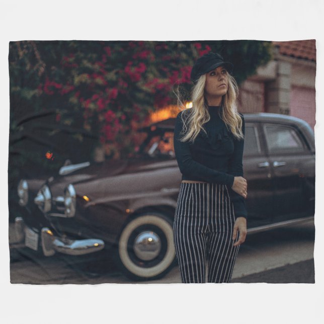 BLONDE UND STUDE FLEECEDECKE (Vorderseite (Horizontal))